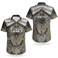Aotearoa Iwi Waikato Tainui Personalised Couples Matching Summer Maxi Dress and Hawaiian Shirt Maori Kowhaiwhai Pattern