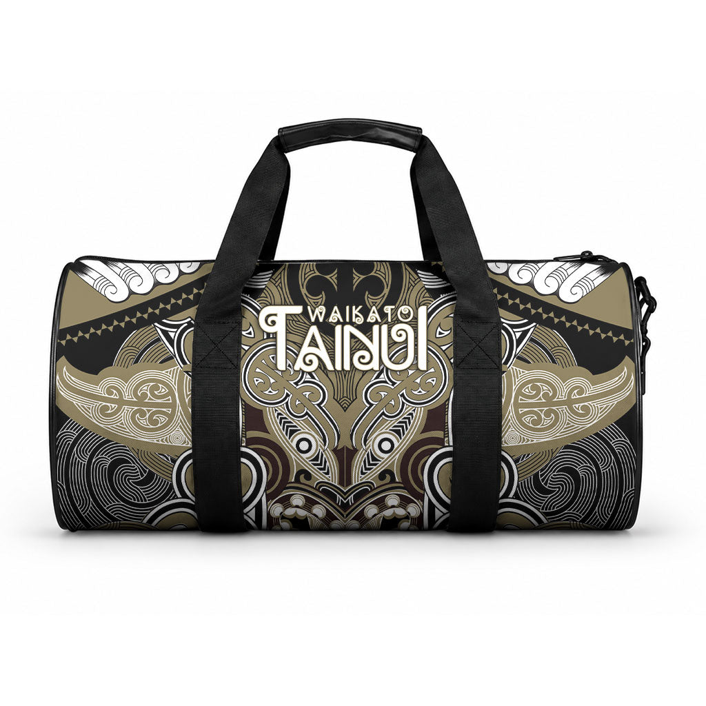 Aotearoa Iwi Waikato Tainui Duffle Bag Maori Kowhaiwhai Pattern LT19 One size Dark Yellow - Polynesian Pride