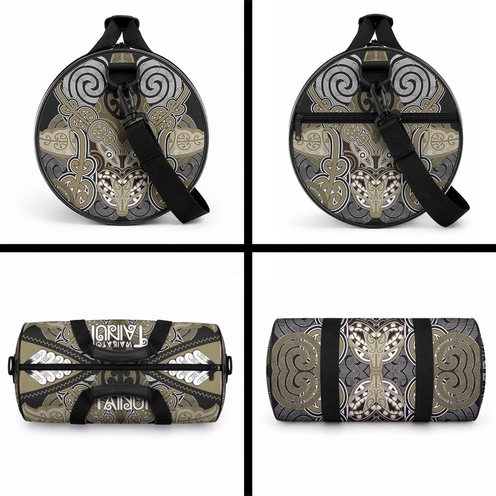 Aotearoa Iwi Waikato Tainui Duffle Bag Maori Kowhaiwhai Pattern