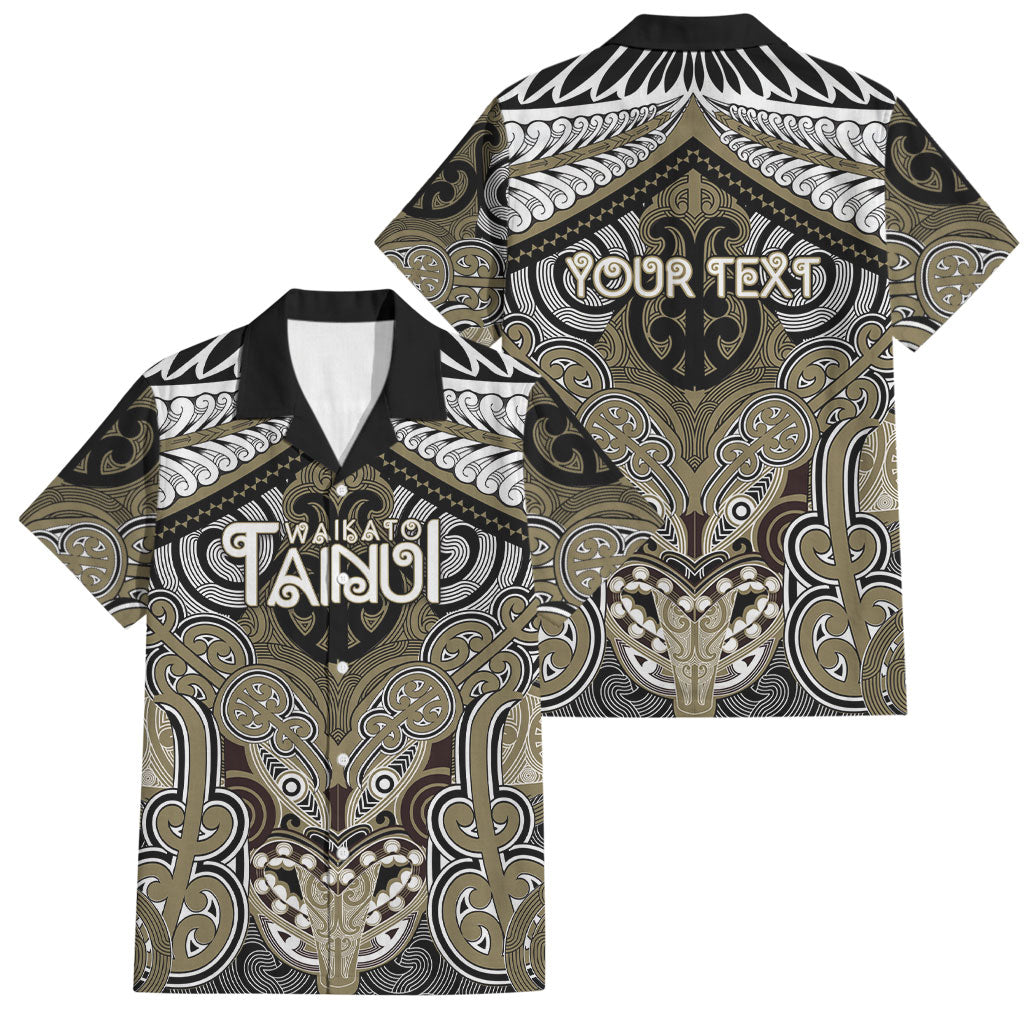 Aotearoa Iwi Waikato Tainui Personalised Family Matching Summer Maxi Dress and Hawaiian Shirt Maori Kowhaiwhai Pattern