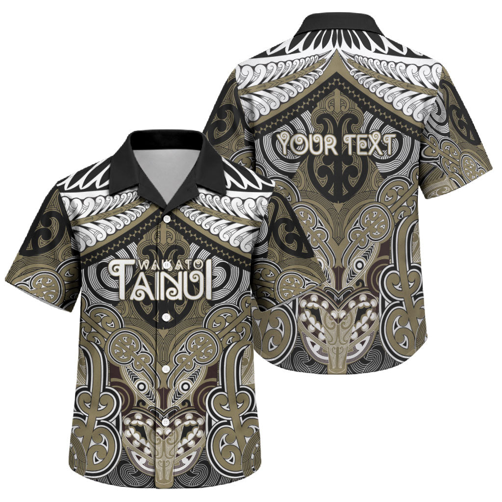 Aotearoa Iwi Waikato Tainui Personalised Family Matching Tank Maxi Dress and Hawaiian Shirt Maori Kowhaiwhai Pattern