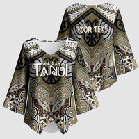 Aotearoa Iwi Waikato Tainui Personalised Kimono Sleeve Blouse Maori Kowhaiwhai Pattern