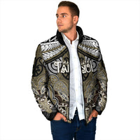 Aotearoa Iwi Waikato Tainui Personalised Padded Jacket Maori Kowhaiwhai Pattern