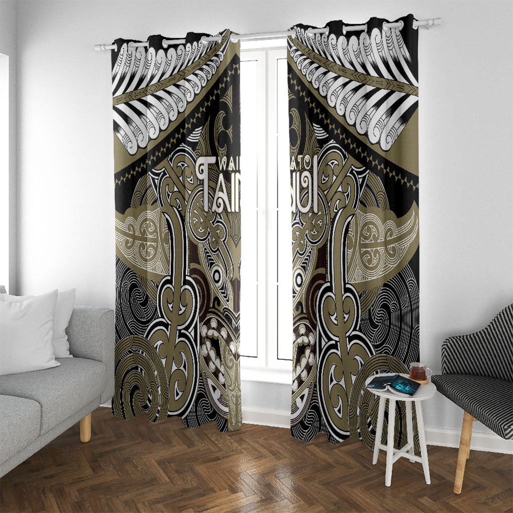 Aotearoa Iwi Waikato Tainui Window Curtain Maori Kowhaiwhai Pattern