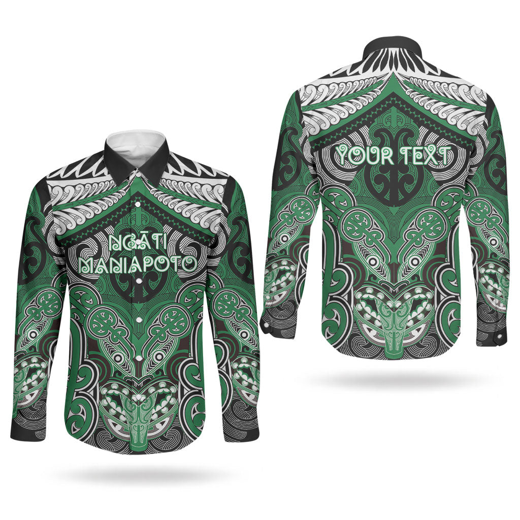 Aotearoa Iwi Ngati Maniapoto Personalised Couples Matching Summer Maxi Dress and Long Sleeve Button Shirt Maori Kowhaiwhai Pattern