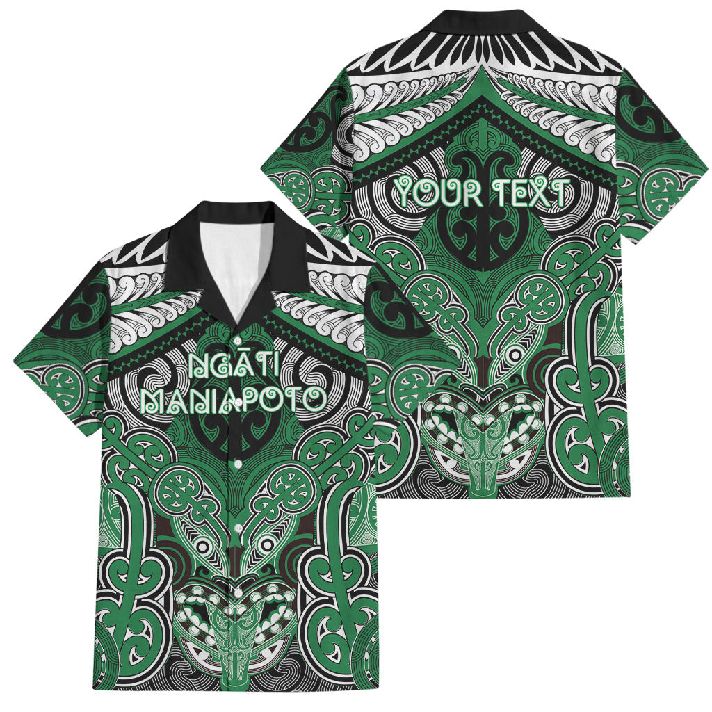 Aotearoa Iwi Ngati Maniapoto Personalised Family Matching Off Shoulder Maxi Dress and Hawaiian Shirt Maori Kowhaiwhai Pattern