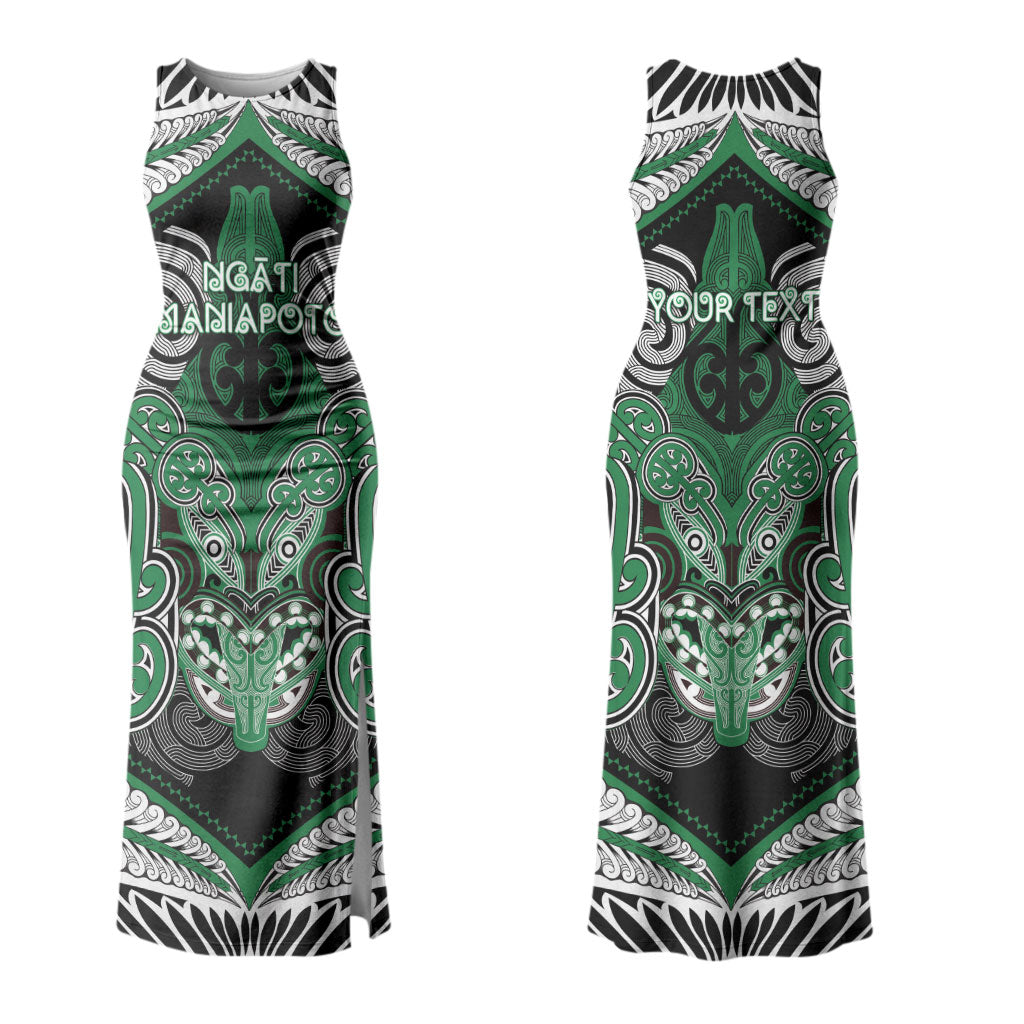 Aotearoa Iwi Ngati Maniapoto Personalised Family Matching Tank Maxi Dress and Hawaiian Shirt Maori Kowhaiwhai Pattern