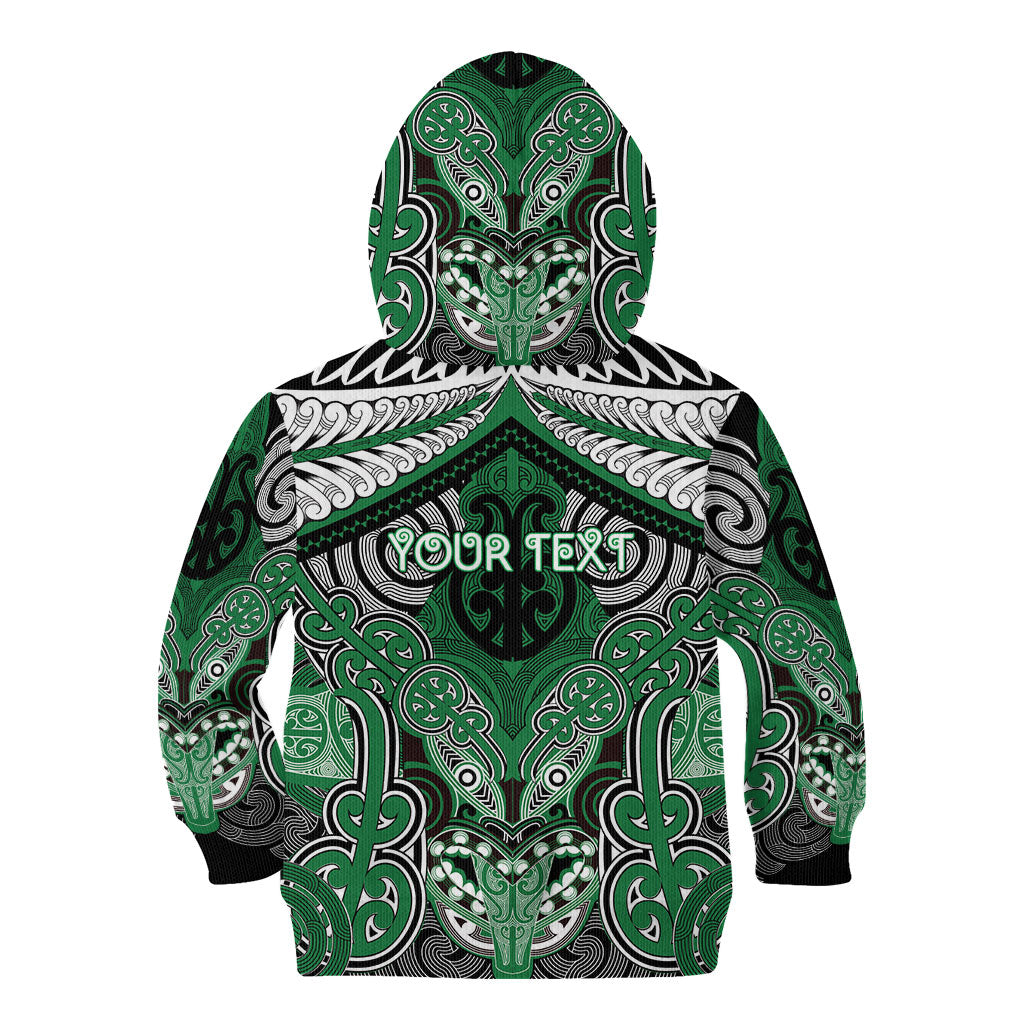 Aotearoa Iwi Ngati Maniapoto Personalised Kid Hoodie Maori Kowhaiwhai Pattern