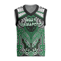 Aotearoa Iwi Ngati Maniapoto Personalised Christmas Knitted V-Neck Vest Maori Kowhaiwhai Pattern