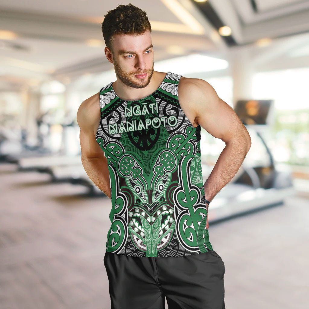 Aotearoa Iwi Ngati Maniapoto Personalised Men Tank Top Maori Kowhaiwhai Pattern