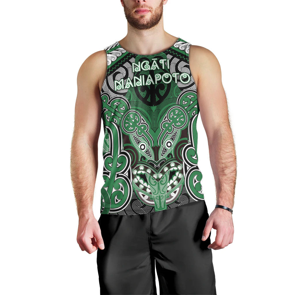 Aotearoa Iwi Ngati Maniapoto Personalised Men Tank Top Maori Kowhaiwhai Pattern