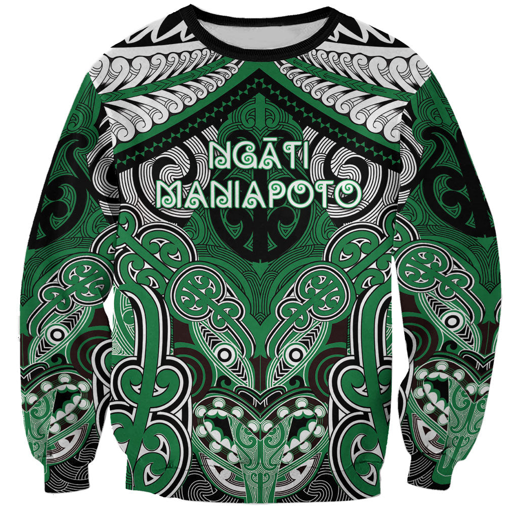 Aotearoa Iwi Ngati Maniapoto Personalised Sweatshirt Maori Kowhaiwhai Pattern