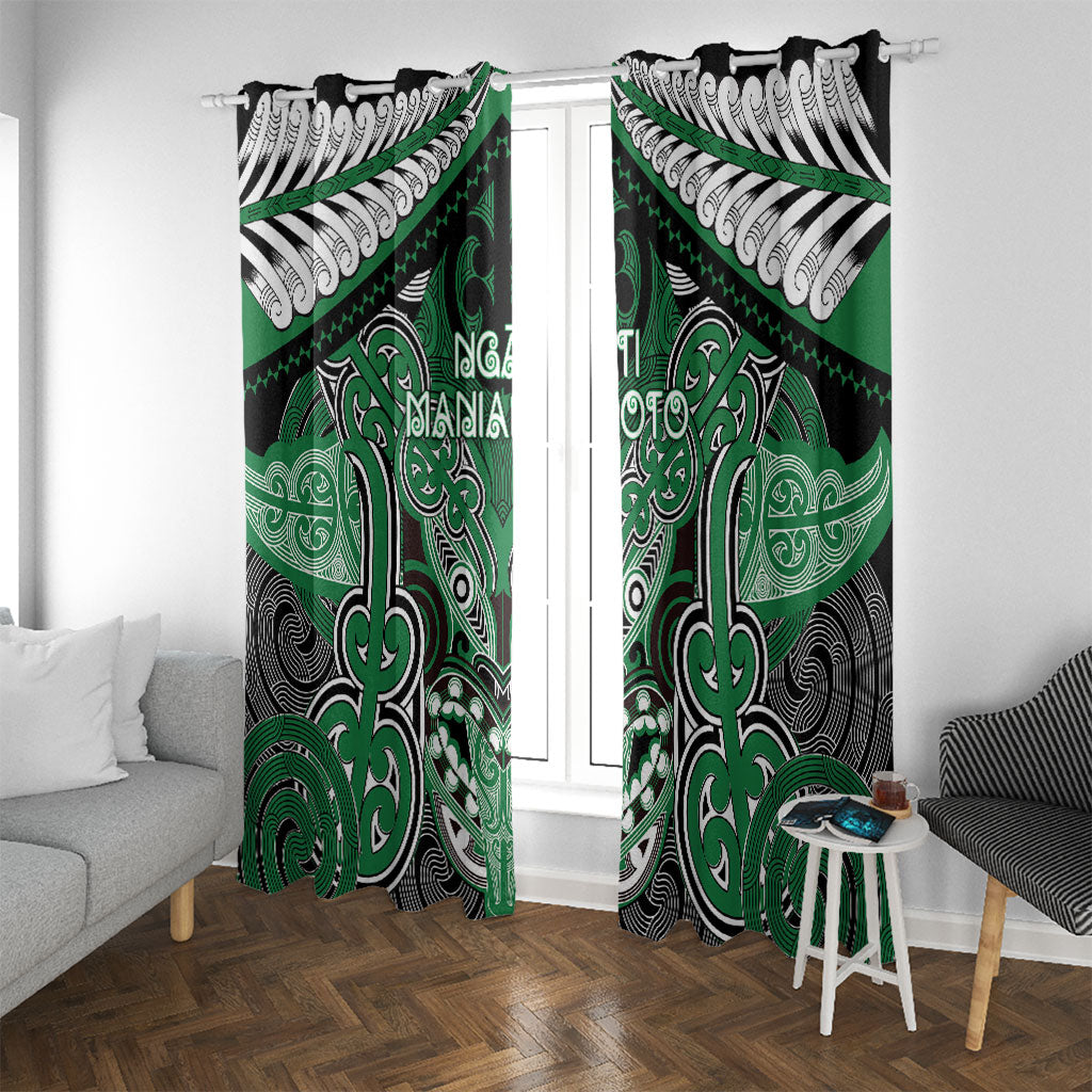 Aotearoa Iwi Ngati Maniapoto Window Curtain Maori Kowhaiwhai Pattern