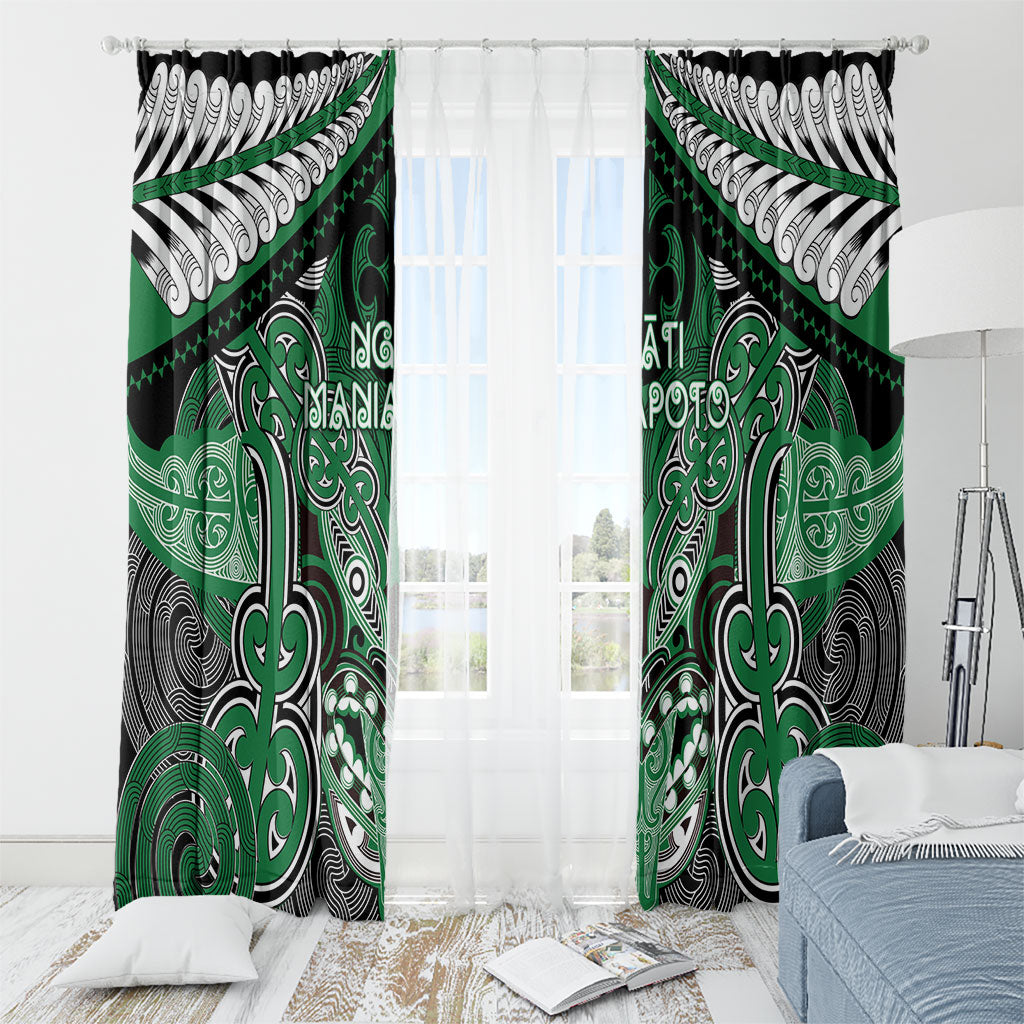 Aotearoa Iwi Ngati Maniapoto Window Curtain Maori Kowhaiwhai Pattern
