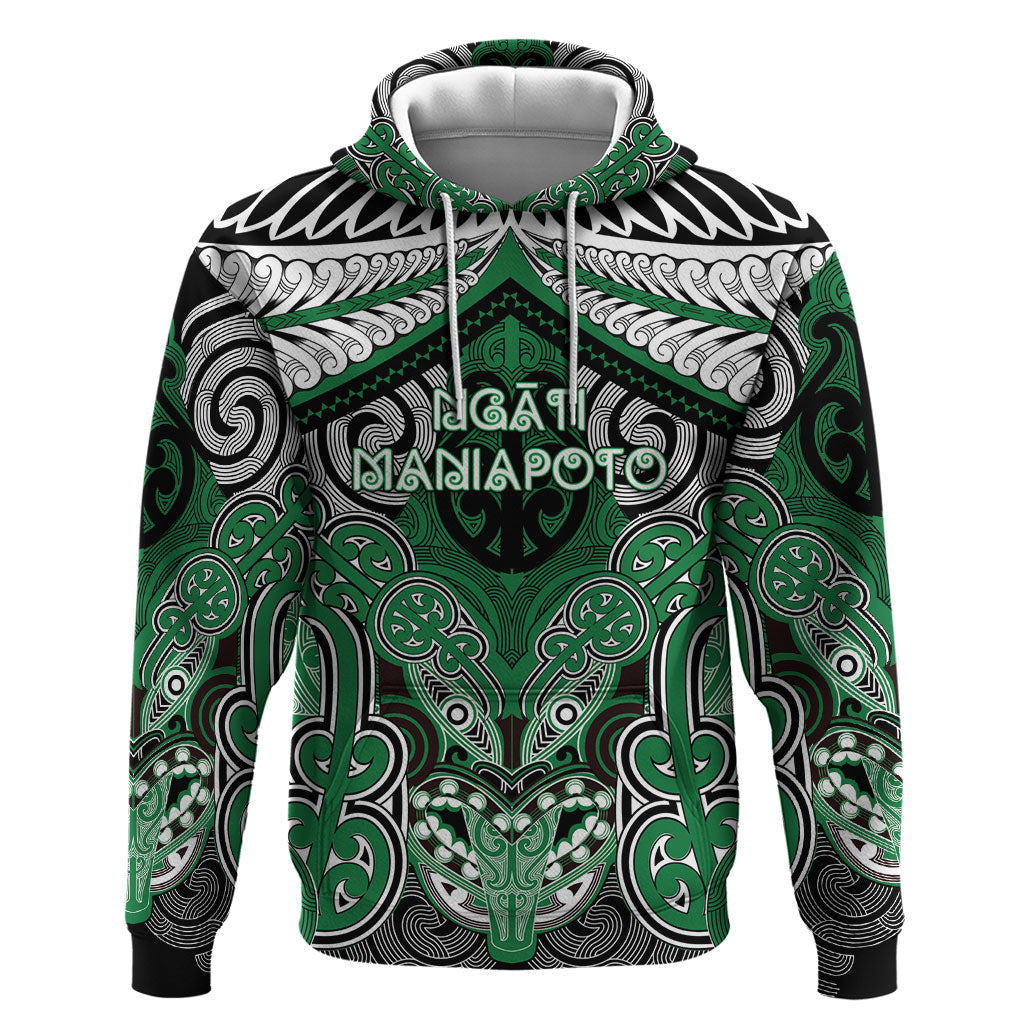 Aotearoa Iwi Ngati Maniapoto Personalised Zip Hoodie Maori Kowhaiwhai Pattern