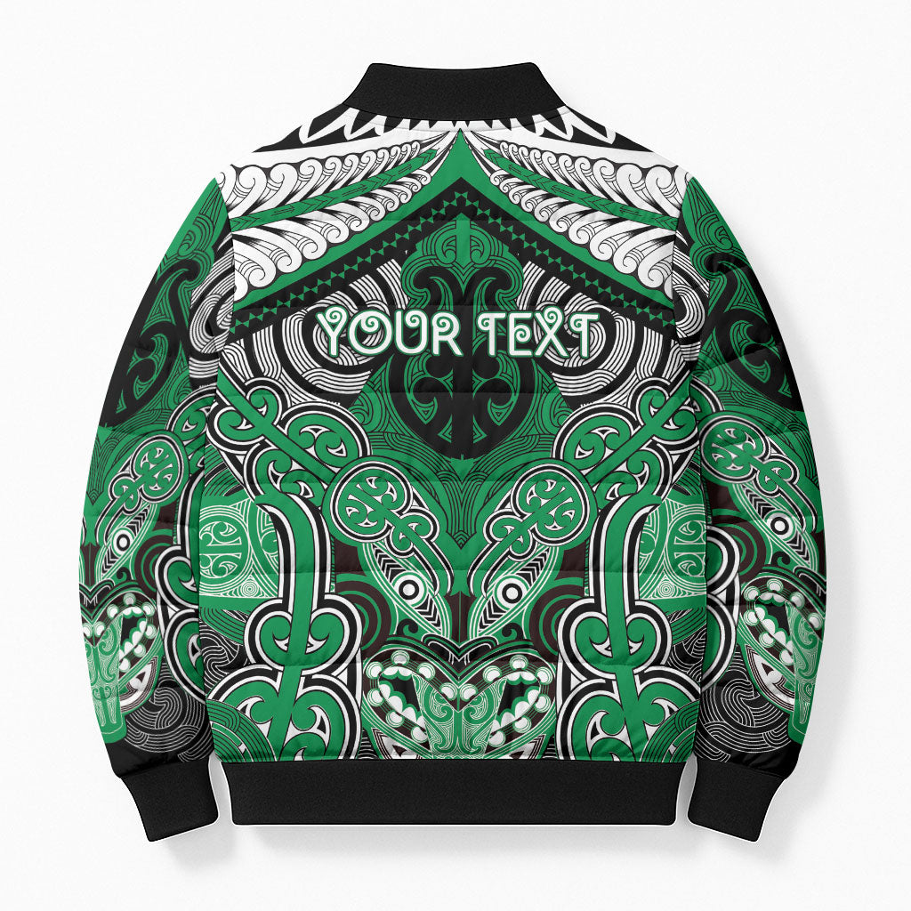 Aotearoa Iwi Ngai Tahu Personalised Bomber Puffer Jacket Maori Kowhaiwhai Pattern
