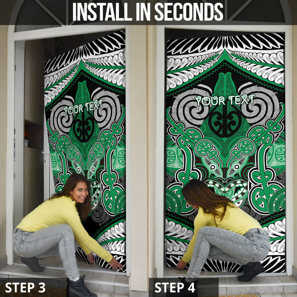 Aotearoa Iwi Ngai Tahu Personalised Door Cover Maori Kowhaiwhai Pattern