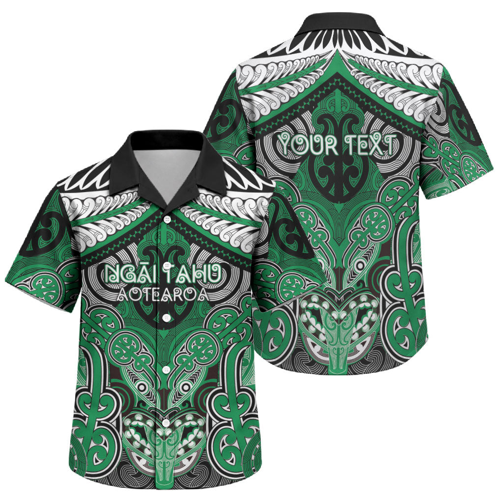 Aotearoa Iwi Ngai Tahu Personalised Family Matching Off The Shoulder Long Sleeve Dress and Hawaiian Shirt Maori Kowhaiwhai Pattern