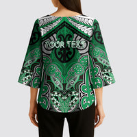 Aotearoa Iwi Ngai Tahu Personalised Kimono Sleeve Blouse Maori Kowhaiwhai Pattern