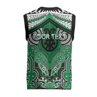 Aotearoa Iwi Ngai Tahu Personalised Christmas Knitted V-Neck Vest Maori Kowhaiwhai Pattern