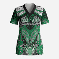 Aotearoa Iwi Ngai Tahu Personalised Scrub Top Maori Kowhaiwhai Pattern