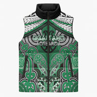 Aotearoa Iwi Ngai Tahu Personalised Sleeveless Puffer Jacket Maori Kowhaiwhai Pattern