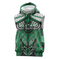 Aotearoa Iwi Ngai Tahu Personalised Sleeveless Zip Hoodie Maori Kowhaiwhai Pattern