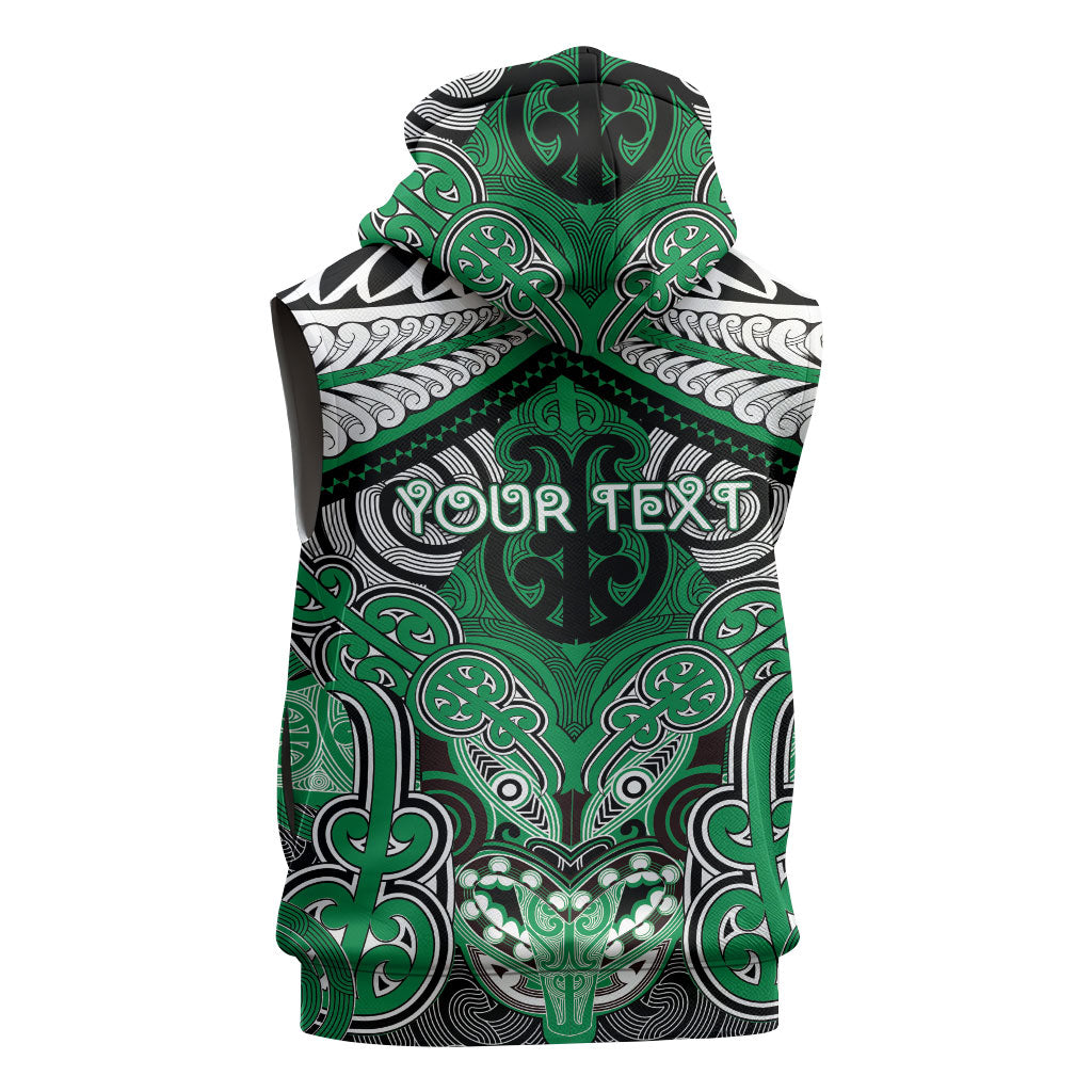 Aotearoa Iwi Ngai Tahu Personalised Sleeveless Zip Hoodie Maori Kowhaiwhai Pattern