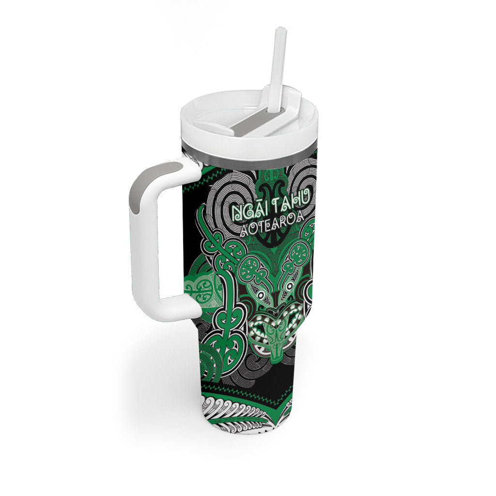 Aotearoa Iwi Ngai Tahu Personalised Tumbler With Handle Maori Kowhaiwhai Pattern