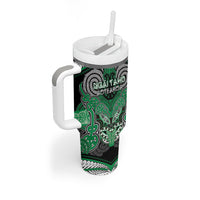 Aotearoa Iwi Ngai Tahu Personalised Tumbler With Handle Maori Kowhaiwhai Pattern