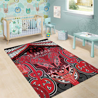 Aotearoa Iwi Te Arawa Area Rug Maori Kowhaiwhai Pattern