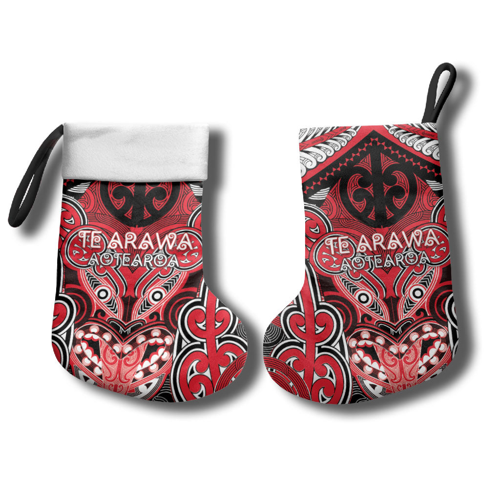 Aotearoa Iwi Te Arawa Personalised Christmas Stocking Maori Kowhaiwhai Pattern
