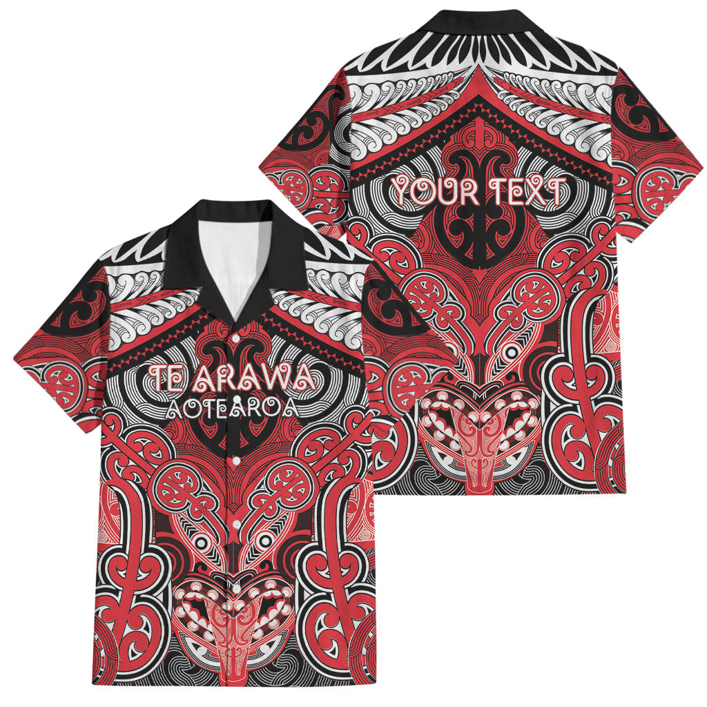 Aotearoa Iwi Te Arawa Personalised Family Matching Short Sleeve Bodycon Dress and Hawaiian Shirt Maori Kowhaiwhai Pattern