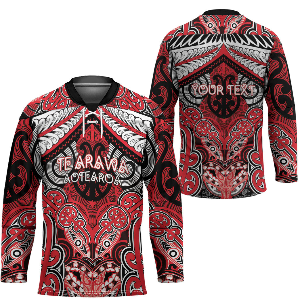 Aotearoa Iwi Te Arawa Personalised Hockey Jersey Maori Kowhaiwhai Pattern