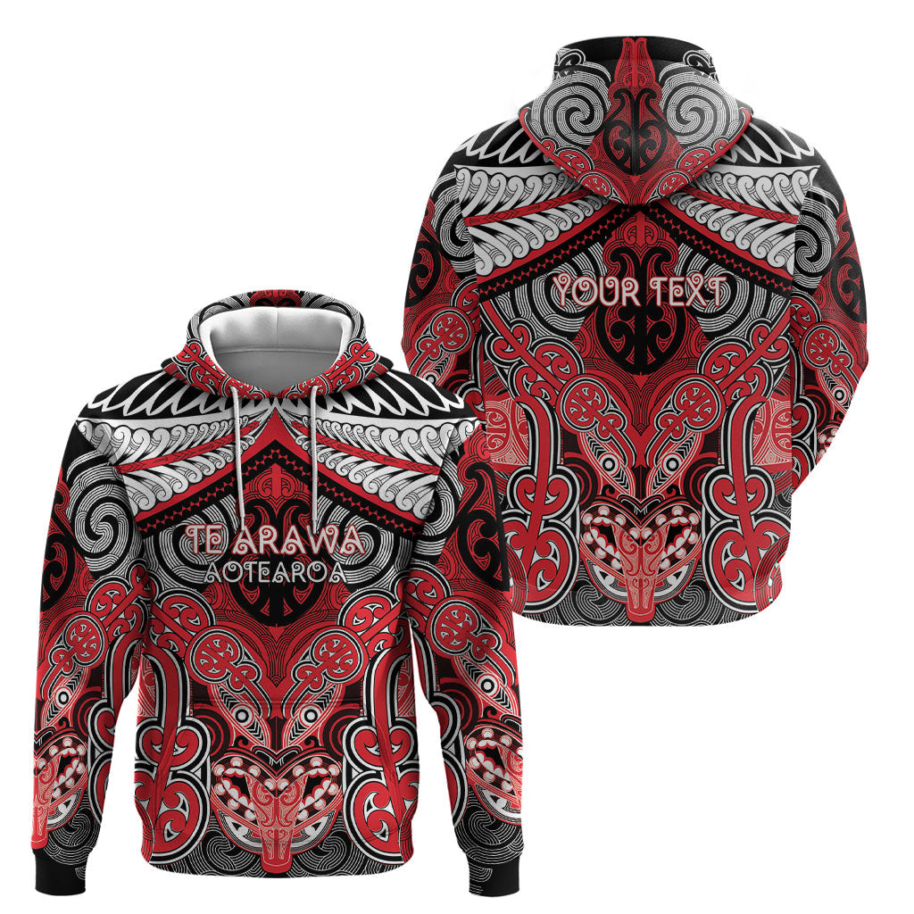 Aotearoa Iwi Te Arawa Personalised Hoodie Maori Kowhaiwhai Pattern