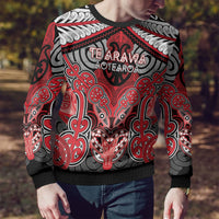 Aotearoa Iwi Te Arawa Personalised Ugly Christmas Sweater Maori Kowhaiwhai Pattern LT19 - Polynesian Pride