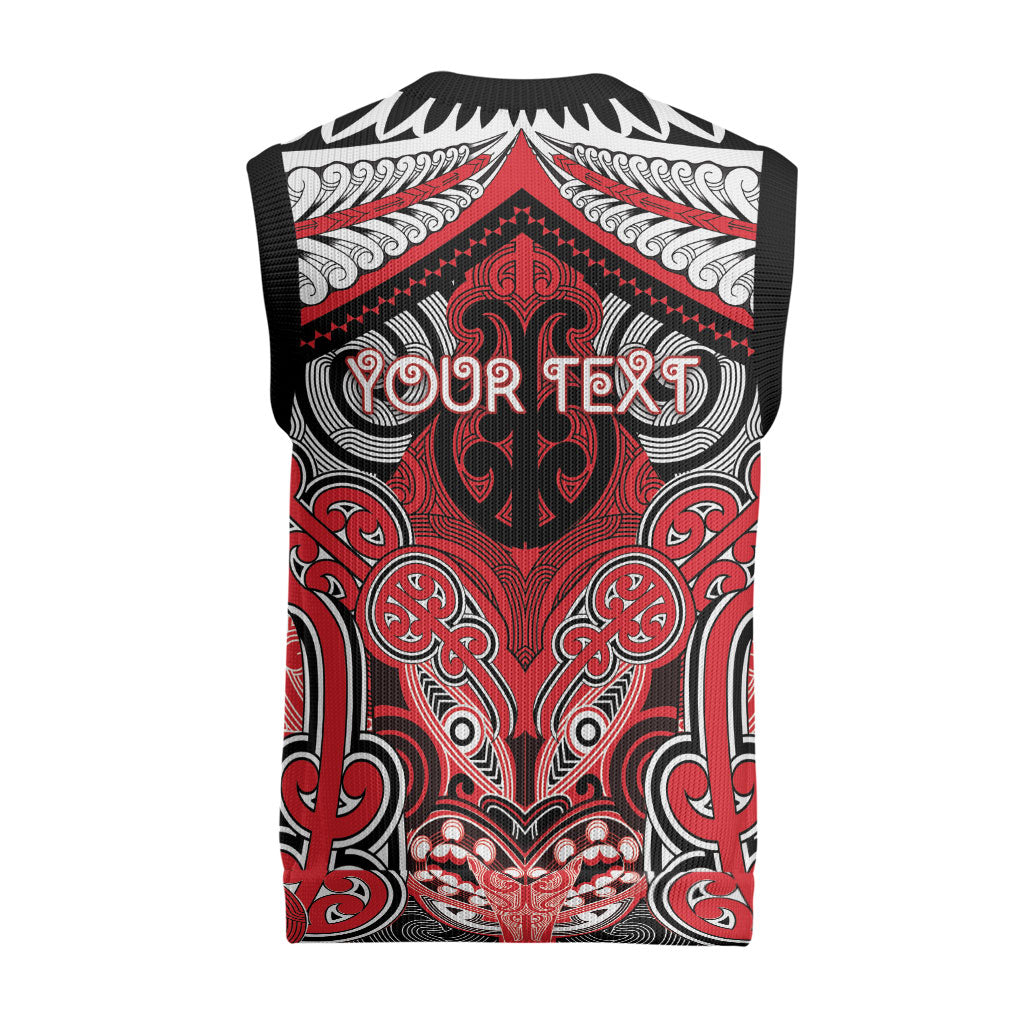 Aotearoa Iwi Te Arawa Personalised Christmas Knitted V-Neck Vest Maori Kowhaiwhai Pattern LT19 - Polynesian Pride