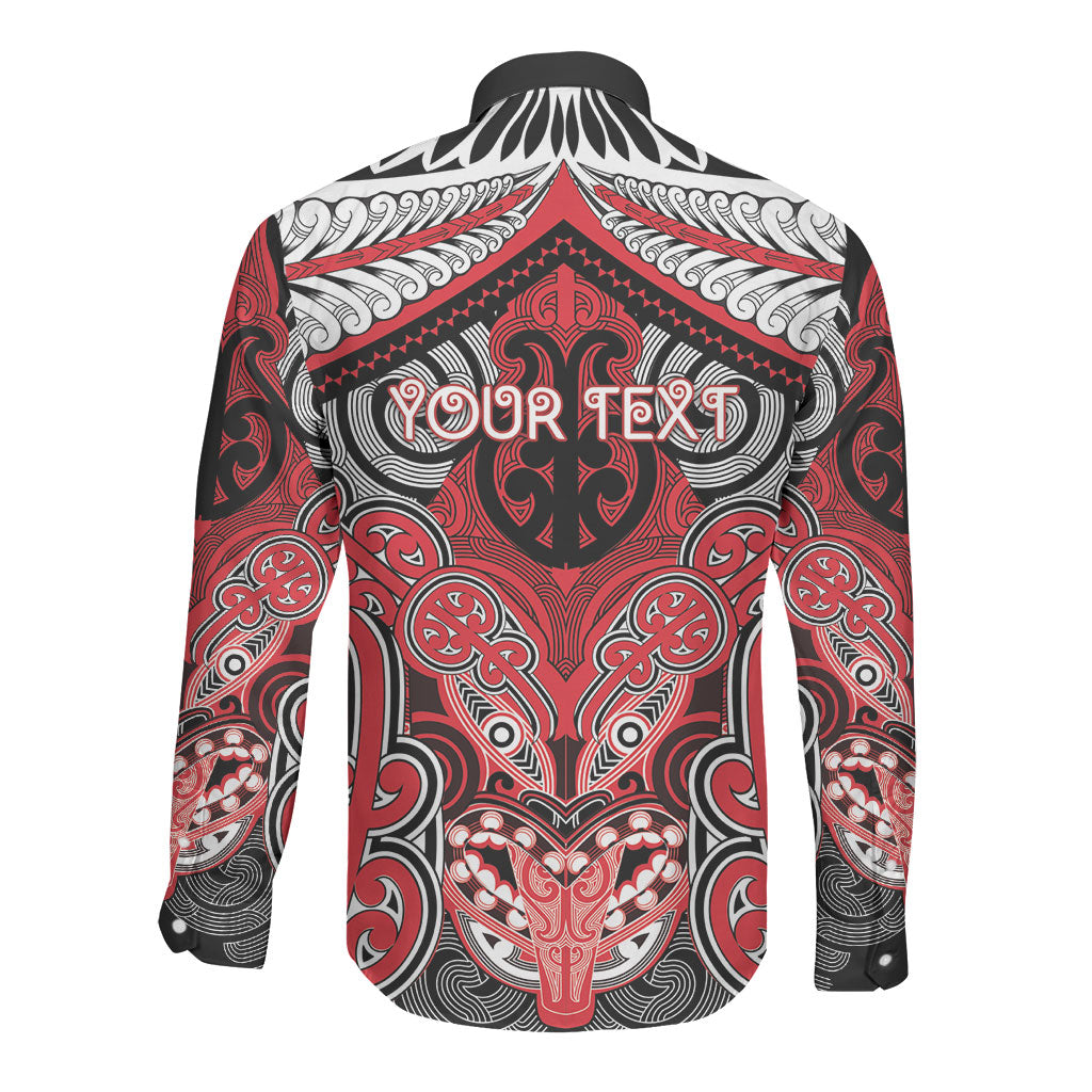 Aotearoa Iwi Te Arawa Personalised Long Sleeve Button Shirt Maori Kowhaiwhai Pattern