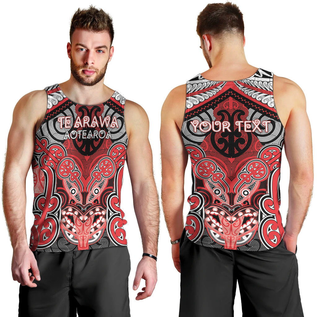 Aotearoa Iwi Te Arawa Personalised Men Tank Top Maori Kowhaiwhai Pattern