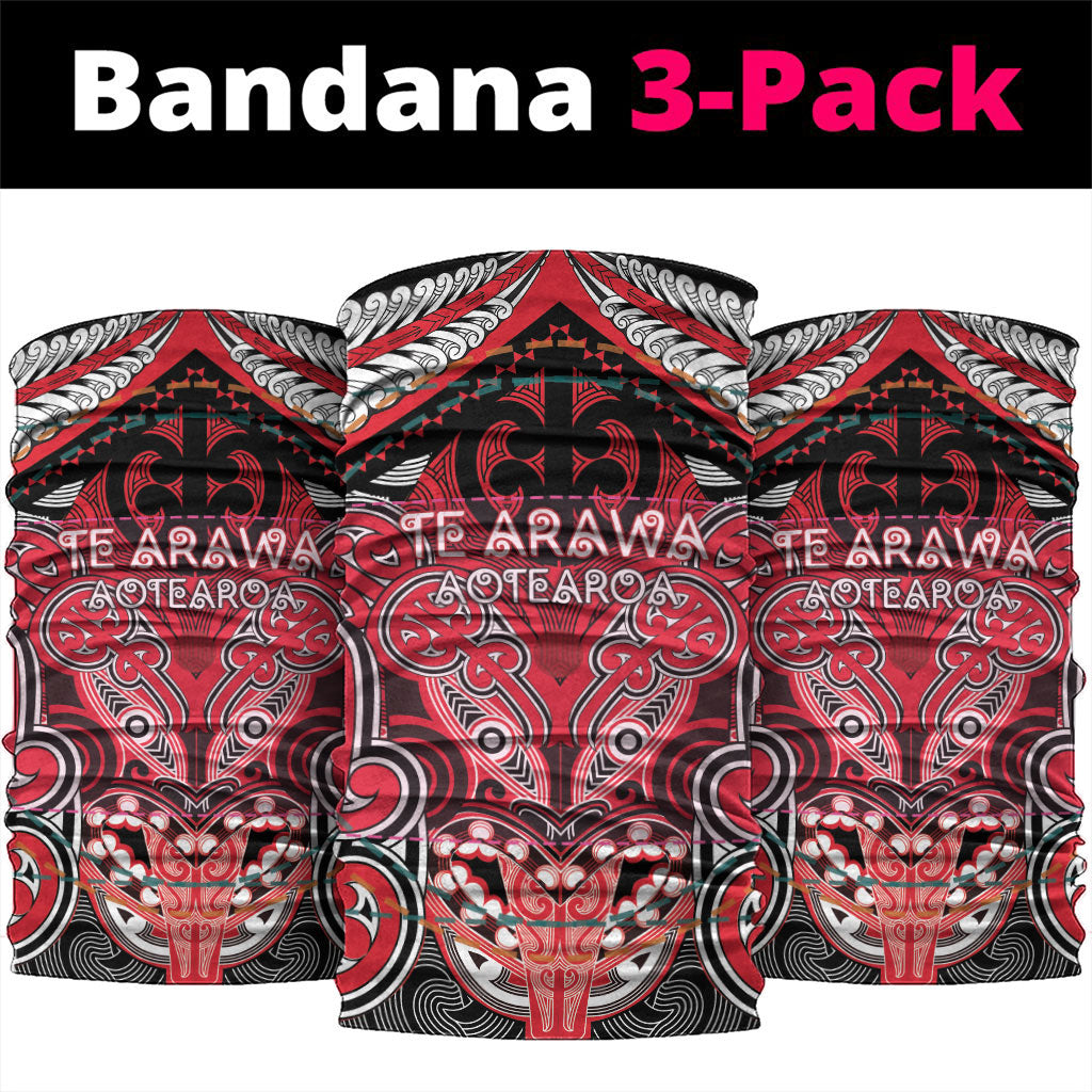 Aotearoa Iwi Te Arawa Neck Gaiter Maori Kowhaiwhai Pattern