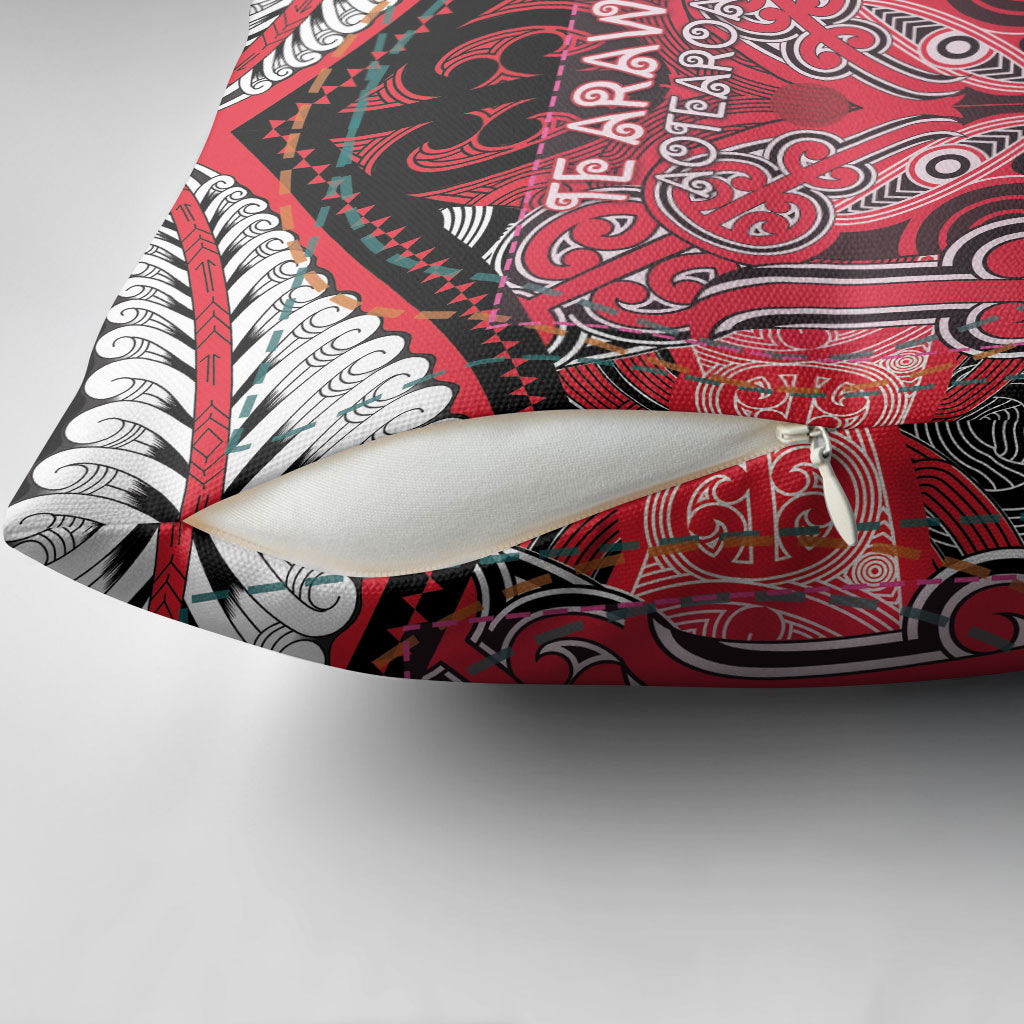 Aotearoa Iwi Te Arawa Pillow Cover Maori Kowhaiwhai Pattern