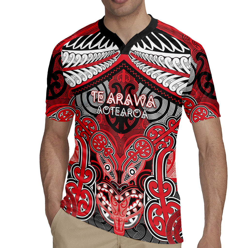 Aotearoa Iwi Te Arawa Personalised Rugby Jersey Maori Kowhaiwhai Pattern