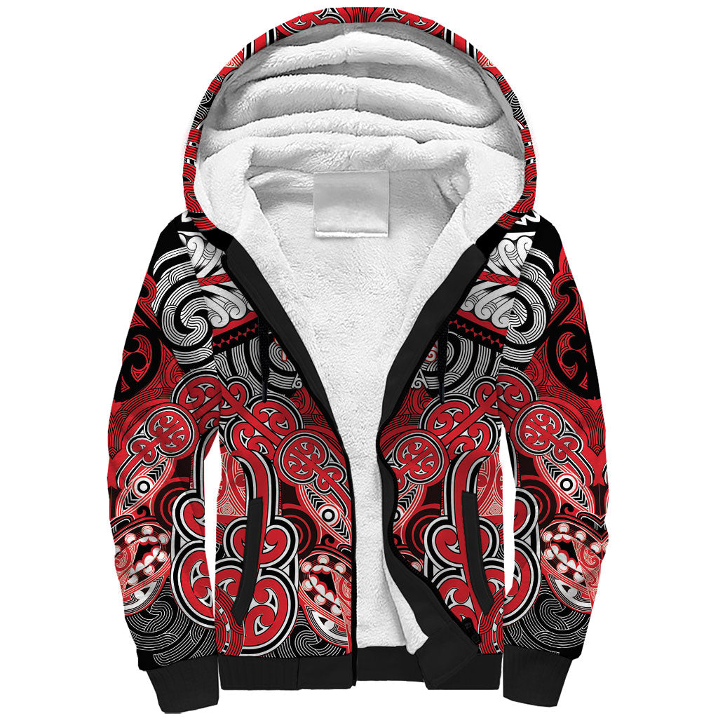 Aotearoa Iwi Te Arawa Personalised Sherpa Hoodie Maori Kowhaiwhai Pattern