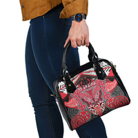Aotearoa Iwi Te Arawa Shoulder Handbag Maori Kowhaiwhai Pattern