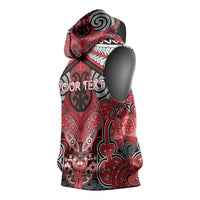 Aotearoa Iwi Te Arawa Personalised Sleeveless Hoodie Maori Kowhaiwhai Pattern
