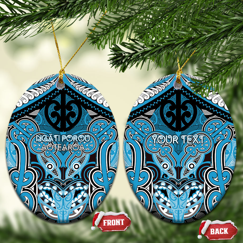 Aotearoa Iwi Ngati Porou Personalised Ceramic Ornament Maori Kowhaiwhai Pattern