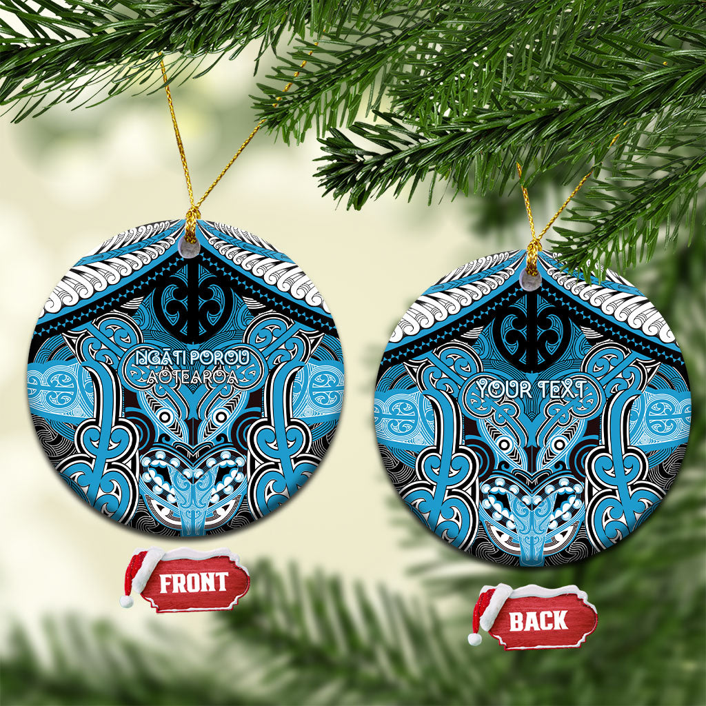 Aotearoa Iwi Ngati Porou Personalised Ceramic Ornament Maori Kowhaiwhai Pattern
