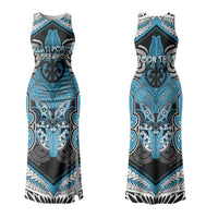 Aotearoa Iwi Ngati Porou Personalised Couples Matching Tank Maxi Dress and Hawaiian Shirt Maori Kowhaiwhai Pattern