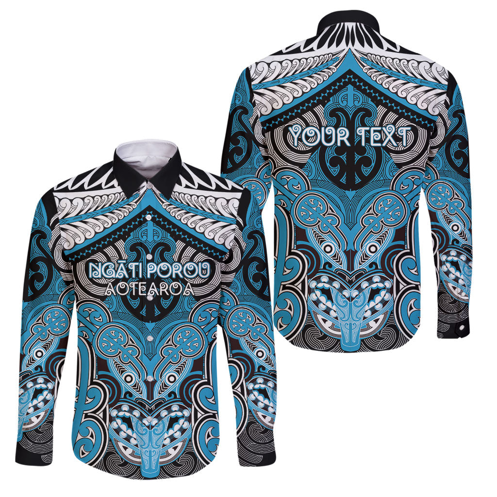 Aotearoa Iwi Ngati Porou Personalised Family Matching Long Sleeve Bodycon Dress and Hawaiian Shirt Maori Kowhaiwhai Pattern