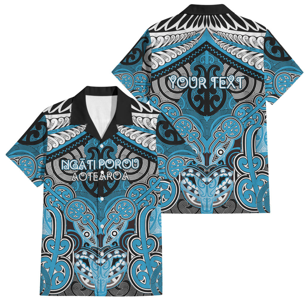 Aotearoa Iwi Ngati Porou Personalised Family Matching Off Shoulder Short Dress and Hawaiian Shirt Maori Kowhaiwhai Pattern